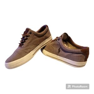 Polo by Ralph Lauren Men's Brown Two-Tone Vaughn Casual Shoes | Size 9